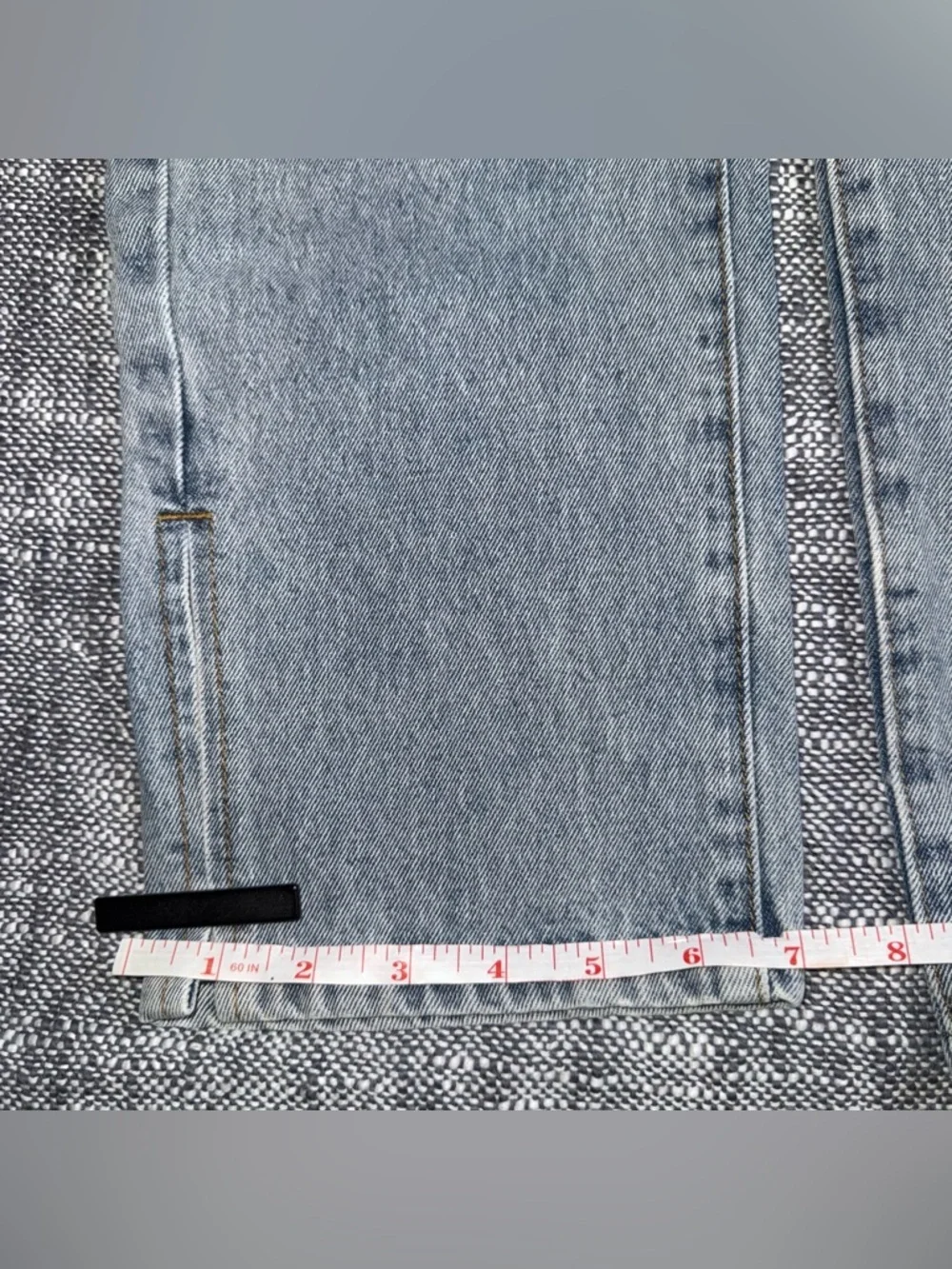 Lioness Alabama slit split hem straight leg long length high waist rise jean XXS